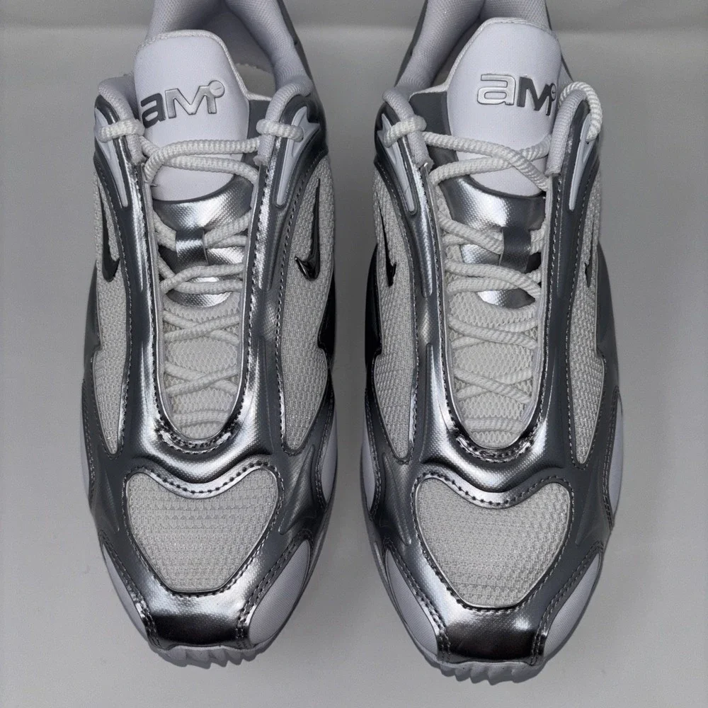 Nike Air Max Muse White Metallic Silver Sneaker FV1920-100 Women's Size 10